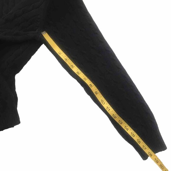 VTG Y2k Eddie Bauer Women L V-Neck L/S Heavy Cotton Cable Knit Sweater Fisherman - Picture 9 of 10